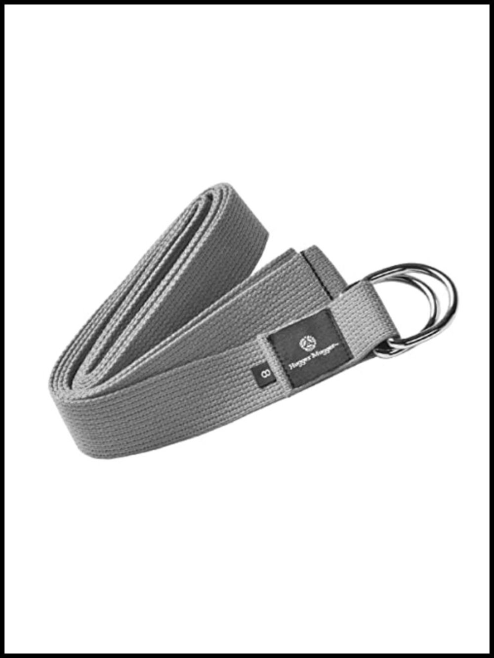 Cotton Yoga Strap 10 ft with Metal D-Ring Buckle for Stretching